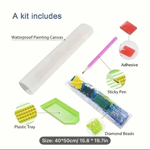 Diamond Art Kit NIP - Dragon with Book - Picture 4 of 5